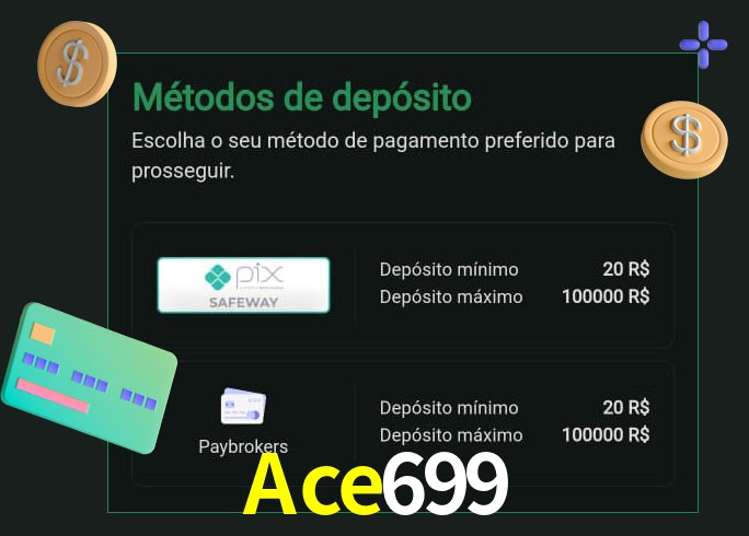 O cassino Ace699 oferece uma grande variedade de métodos de pagamento